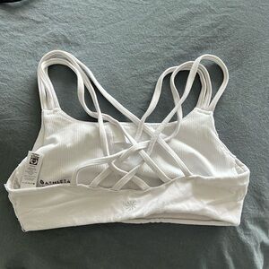 White athleta sports bra